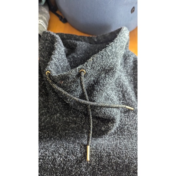 Nike Women's Gray Marl Textured Cowl Neck Pullover Sweatshirt Size L - Picture 3 of 7